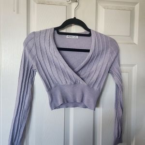 lavender cropped sweater
